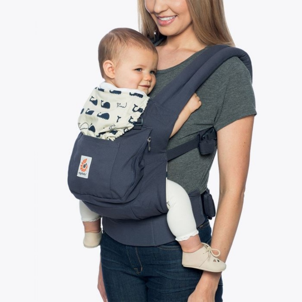 Baby ergo carrier whales Navy blue